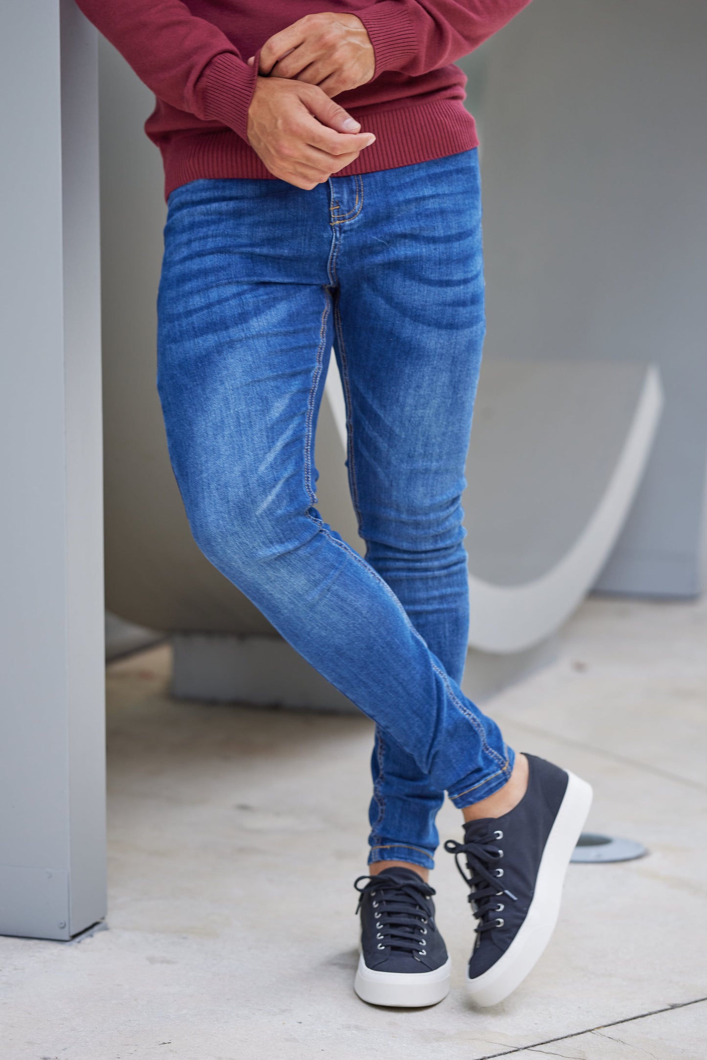 FELIX - Klassieke skinny jeans met vervaagde wassing