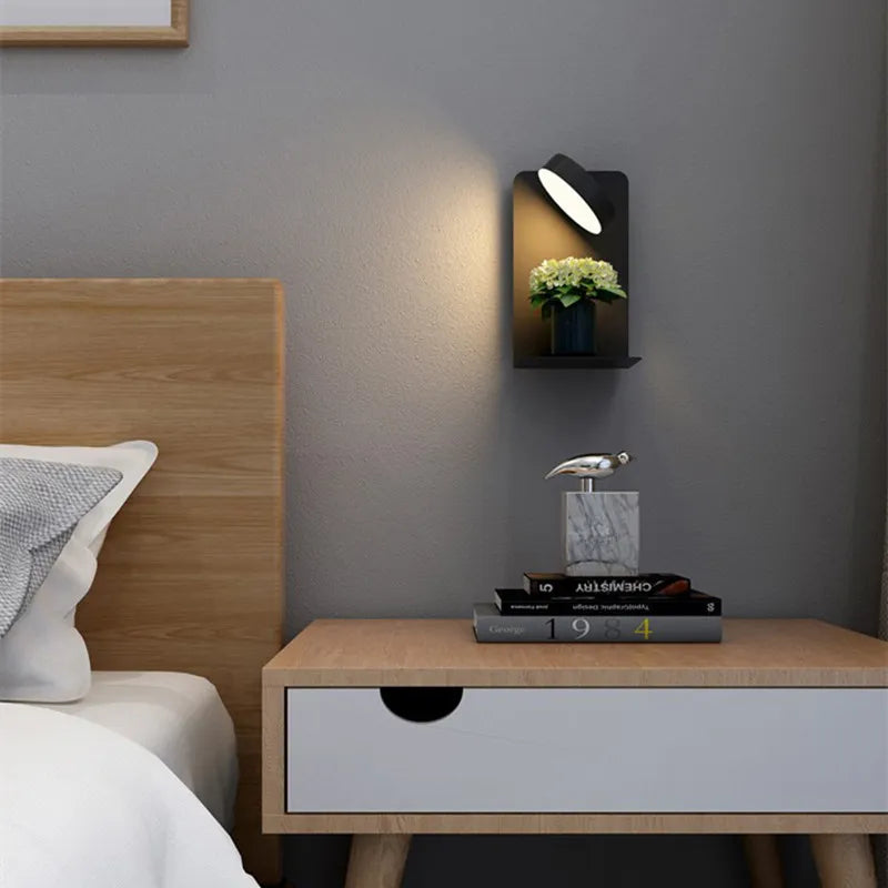 EASYHOME – LED Slaapkamerlamp met Dimbare Verlichting en Telefoonoplader