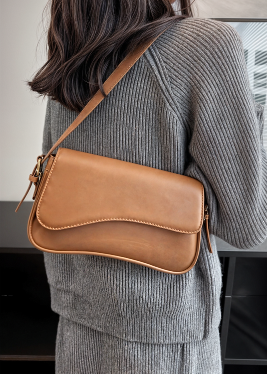 Elegante slanke schoudertas met verstelbare riem – CAMILA