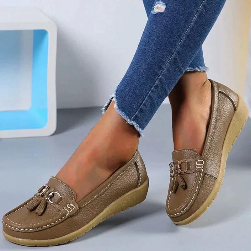 Comfortabele orthopedische platte schoenen voor dames – Liora EaseStep - Glamorix