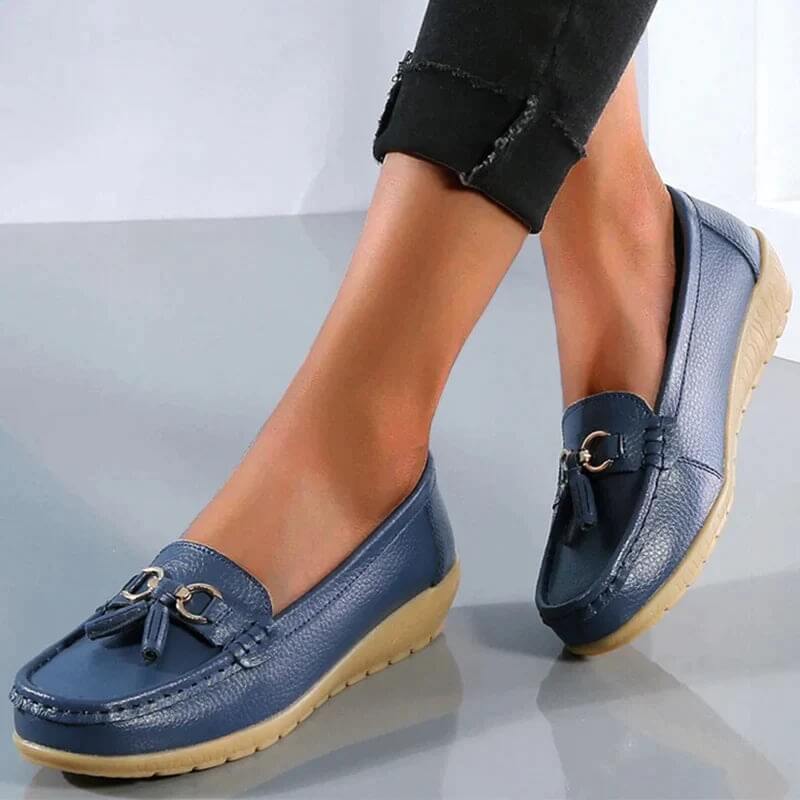 Comfortabele orthopedische platte schoenen voor dames – Liora EaseStep - Glamorix
