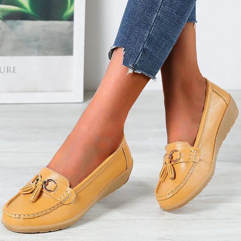 Comfortabele orthopedische platte schoenen voor dames – Liora EaseStep - Glamorix