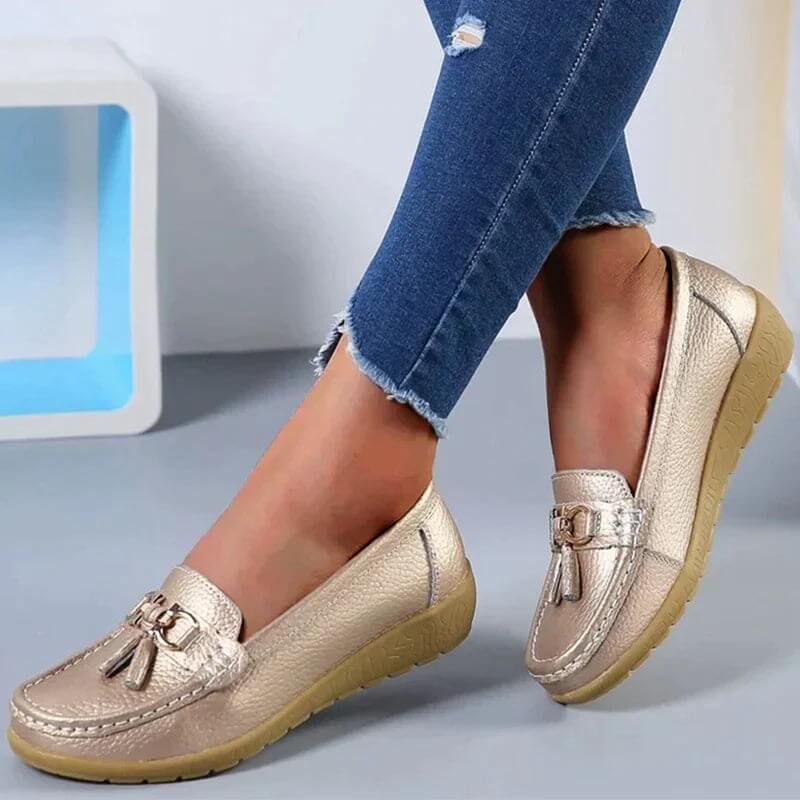Comfortabele orthopedische platte schoenen voor dames – Liora EaseStep - Glamorix