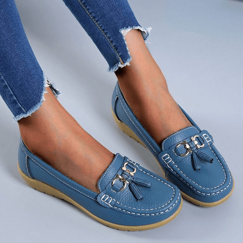 Comfortabele orthopedische platte schoenen voor dames – Liora EaseStep - Glamorix