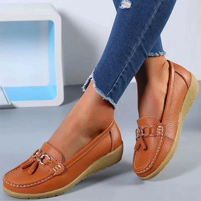 Comfortabele orthopedische platte schoenen voor dames – Liora EaseStep - Glamorix