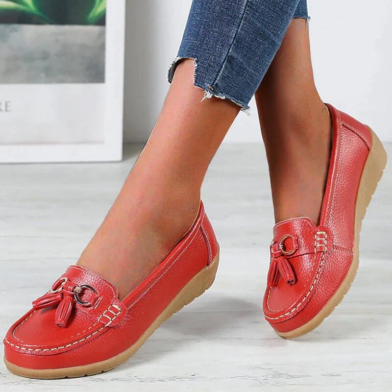 Comfortabele orthopedische platte schoenen voor dames – Liora EaseStep - Glamorix
