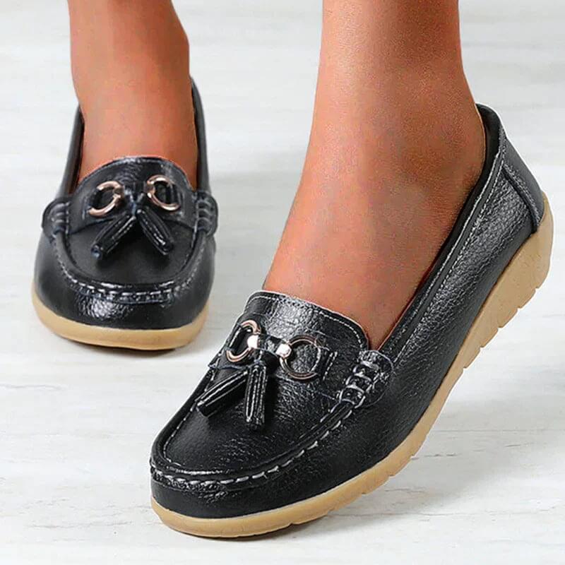 Comfortabele orthopedische platte schoenen voor dames – Liora EaseStep - Glamorix