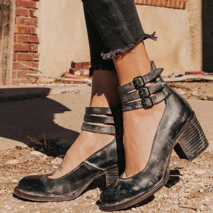Maricris - Gesp enkel schoenen voor vrouwen - Glamorix