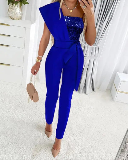 ELYSIA - Asymmetrische avondjumpsuit voor vrouwen
