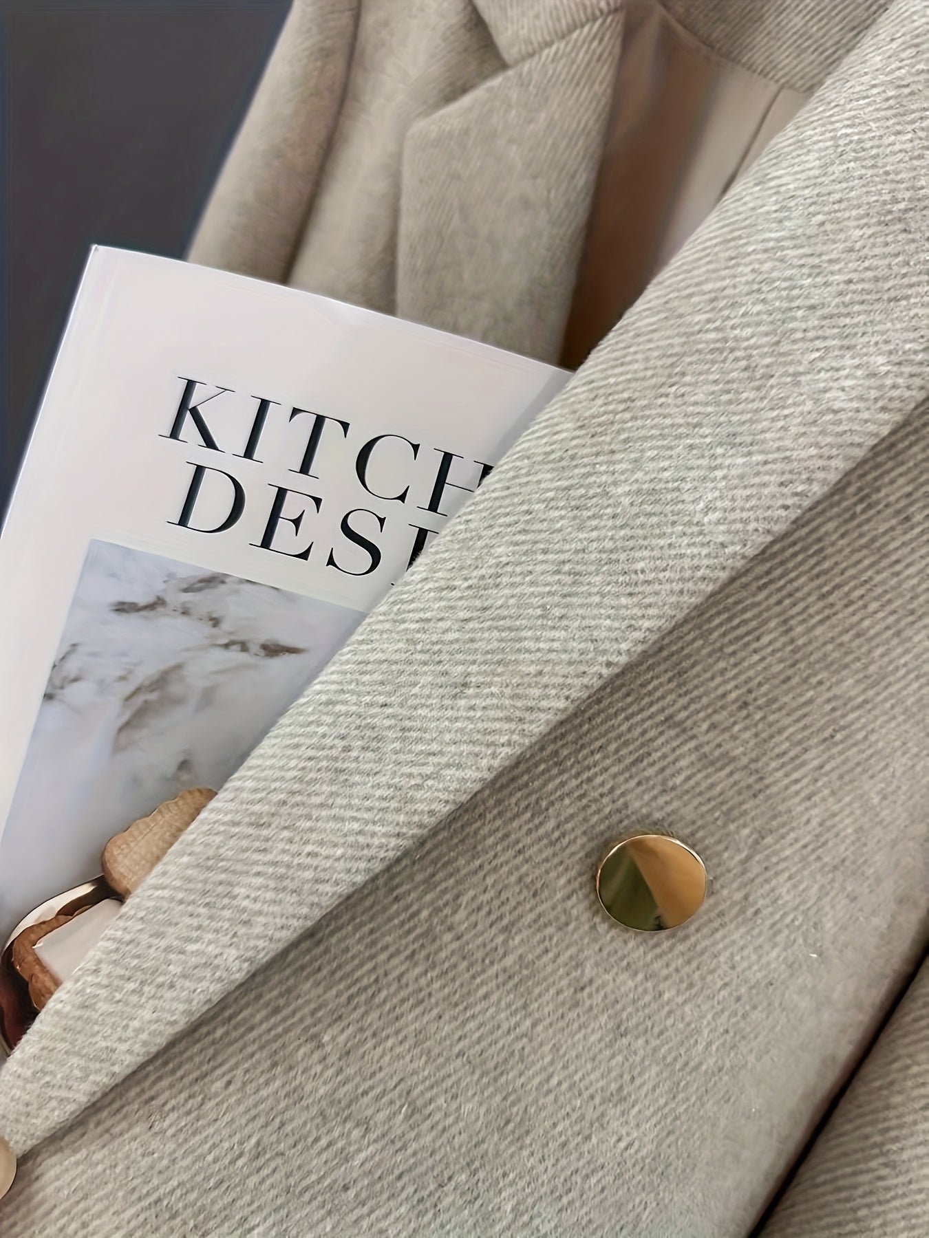 Dubbelrijige blazer met lange mouwen en knoopsluiting – NOVA - Glamorix