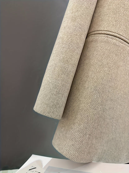 Dubbelrijige blazer met lange mouwen en knoopsluiting – NOVA - Glamorix