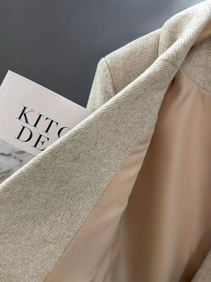 Dubbelrijige blazer met lange mouwen en knoopsluiting – NOVA - Glamorix