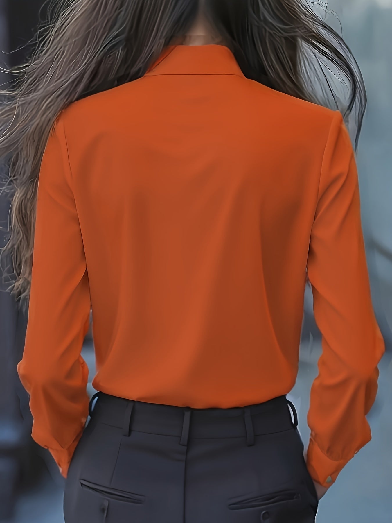 Blouse – Ruches Hals Met Strik & Gladde Bewegingsvrijheid - Glamorix