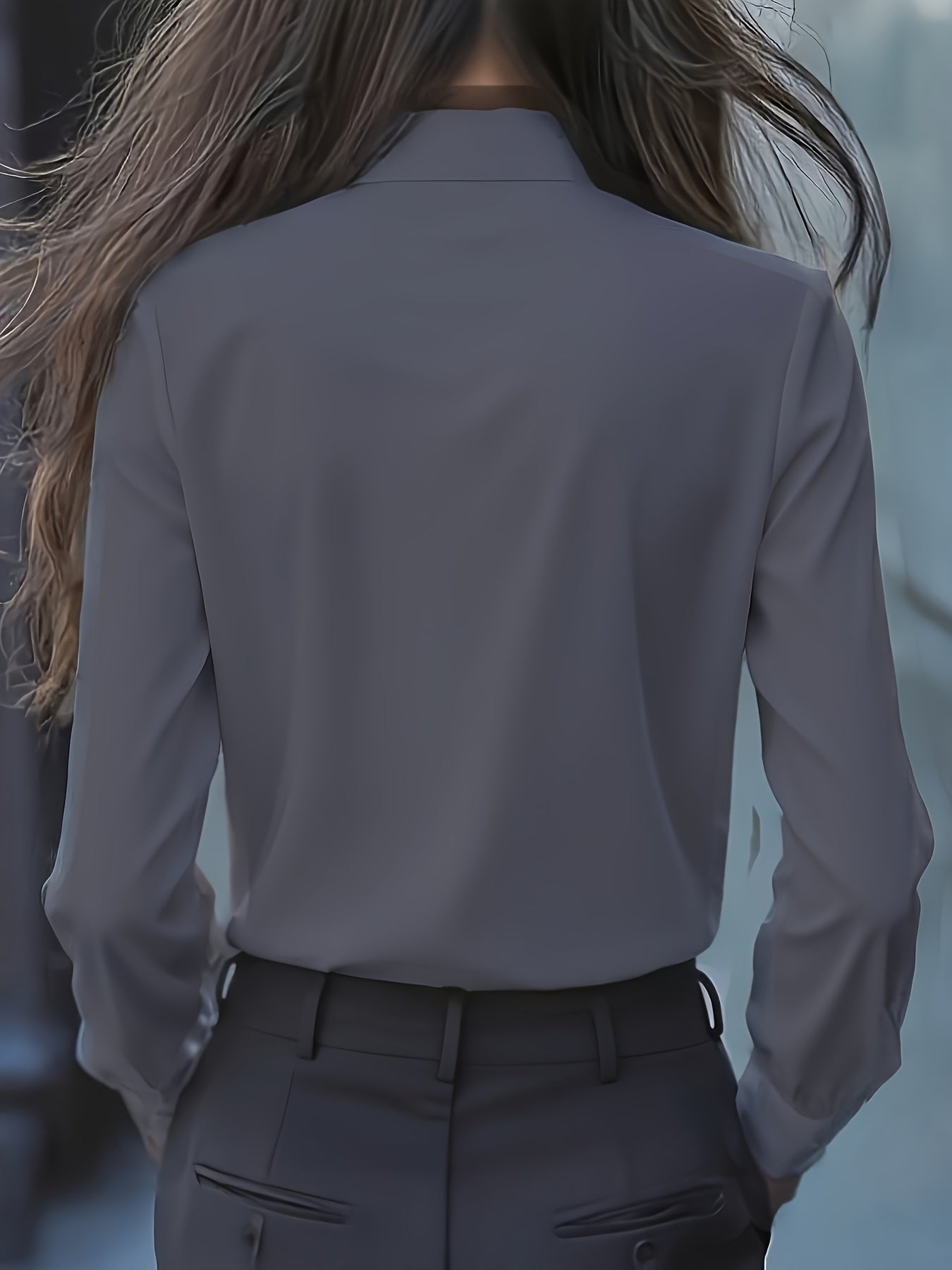 Blouse – Ruches Hals Met Strik & Gladde Bewegingsvrijheid - Glamorix