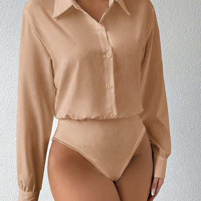 Body – Kraag Met Knopen En Niet Doorschijnende Dekking - Glamorix