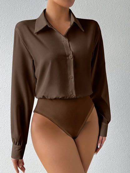 Body – Kraag Met Knopen En Niet Doorschijnende Dekking - Glamorix