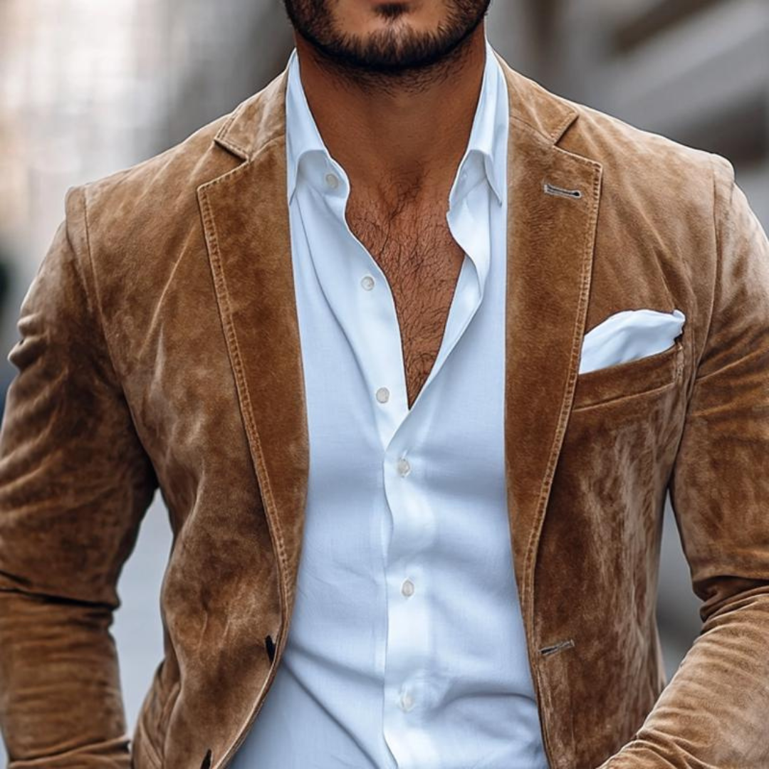 Getailleerd heren colbert met moderne snit en stijlvolle afwerking – CALEB BLAZER - Glamorix