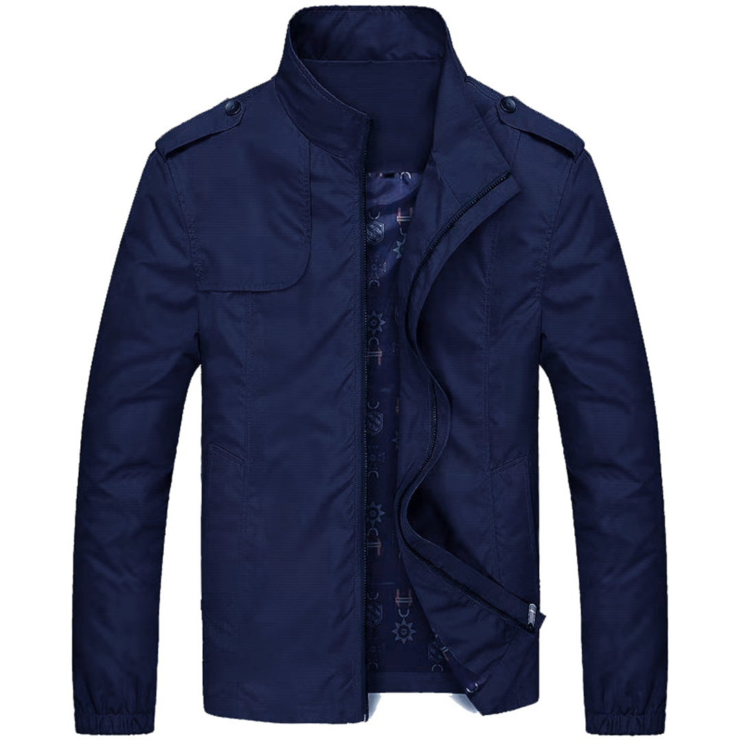 Herenjack met opstaande kraag en stoere schouderdetails – MARCO EDGEJACKET - Glamorix