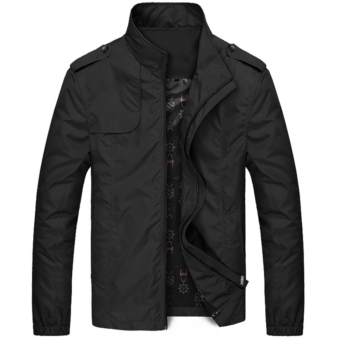 Herenjack met opstaande kraag en stoere schouderdetails – MARCO EDGEJACKET - Glamorix