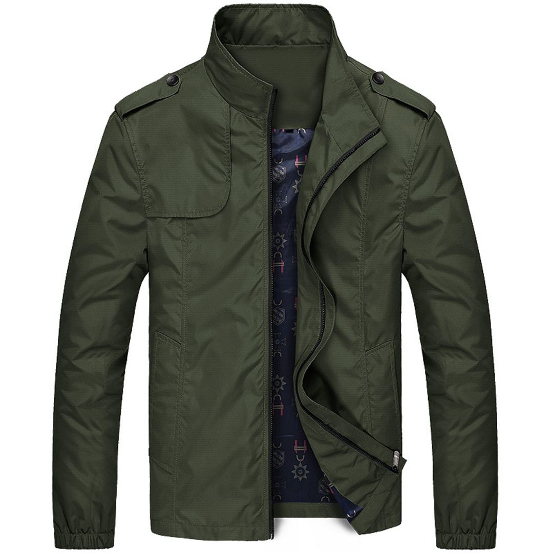 Herenjack met opstaande kraag en stoere schouderdetails – MARCO EDGEJACKET - Glamorix