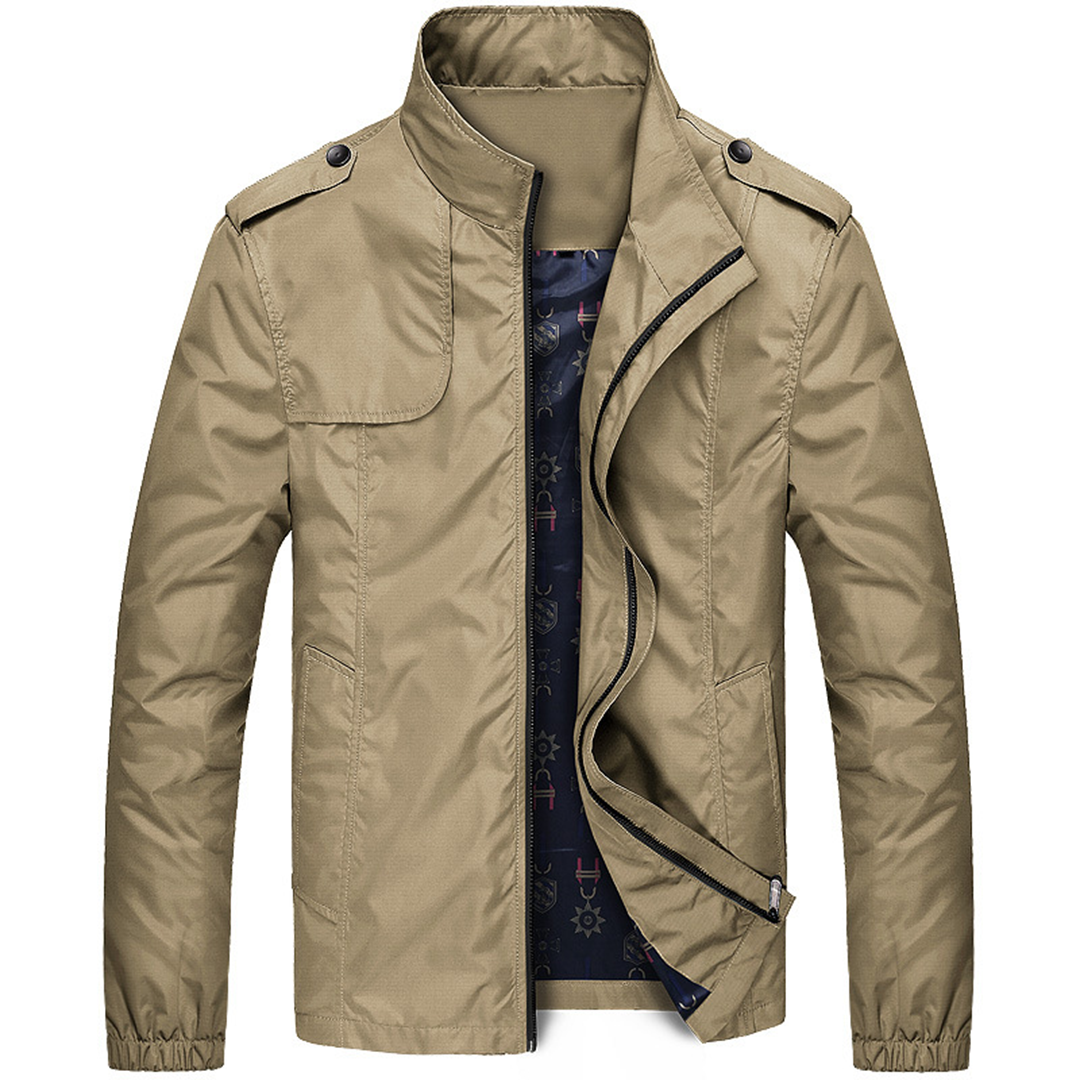 Herenjack met opstaande kraag en stoere schouderdetails – MARCO EDGEJACKET - Glamorix
