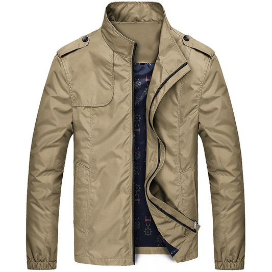 Herenjack met opstaande kraag en stoere schouderdetails – MARCO EDGEJACKET - Glamorix