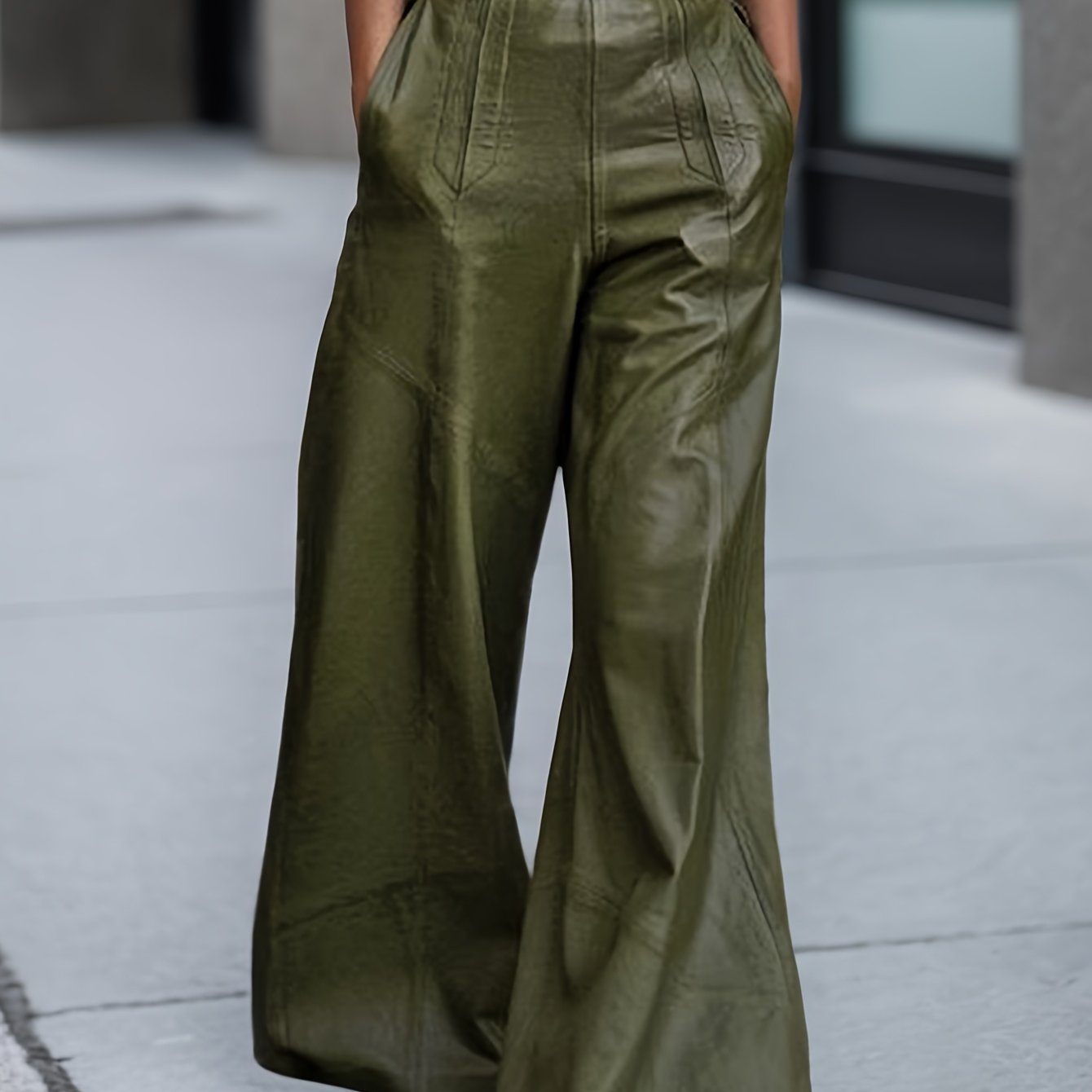 Broek met hoge taille en wijde pijpen voor dames – NOVAJEAN - Glamorix