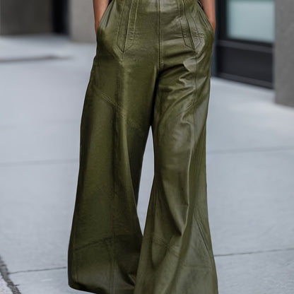 Broek met hoge taille en wijde pijpen voor dames – NOVAJEAN - Glamorix
