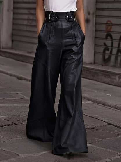 Broek met hoge taille en wijde pijpen voor dames – NOVAJEAN - Glamorix