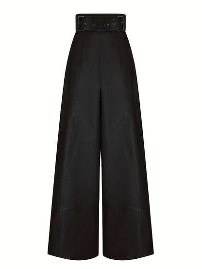 Broek met hoge taille en wijde pijpen voor dames – NOVAJEAN - Glamorix