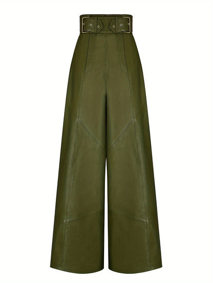 Broek met hoge taille en wijde pijpen voor dames – NOVAJEAN - Glamorix