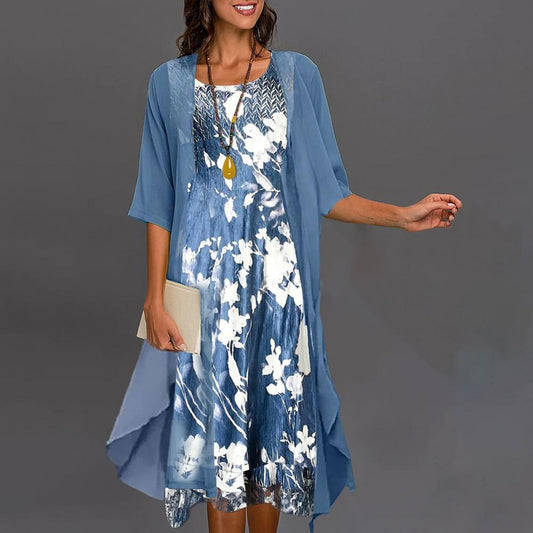 Elenna | Midi-jurk met bloemenprint - Glamorix
