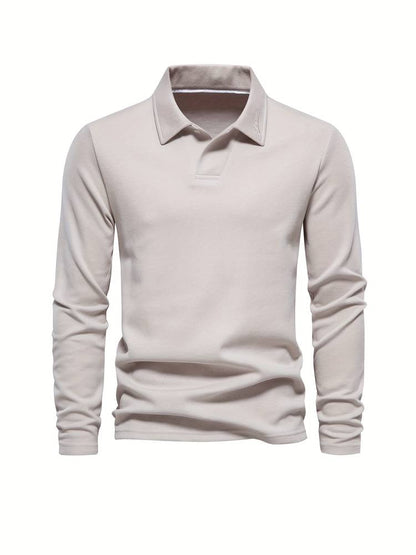 LUCAS – Lange mouwen poloshirt met klassieke kraag voor een stijlvolle en tijdloze look