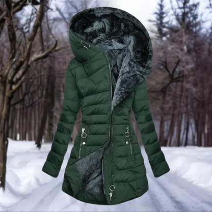 ESMERALDA - Luxe pluche damesjas voor stijlvolle warmte