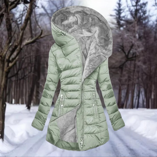 ESMERALDA - Luxe pluche damesjas voor stijlvolle warmte