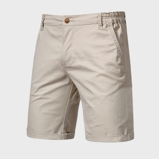 Heren chino short met elastische tailleband en moderne pasvorm – RAVEN FLEXSHORT - Glamorix