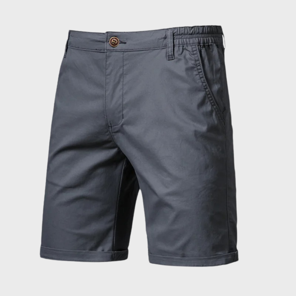 Heren chino short met elastische tailleband en moderne pasvorm – RAVEN FLEXSHORT - Glamorix