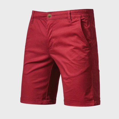 Heren chino short met elastische tailleband en moderne pasvorm – RAVEN FLEXSHORT - Glamorix