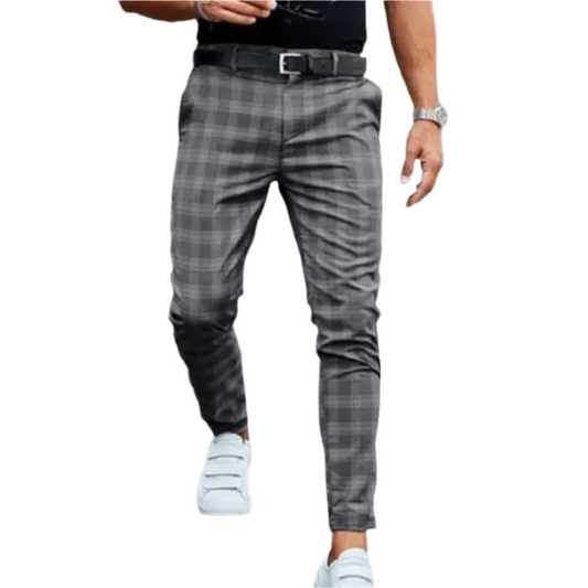 ETHAN - Slim-fit geruite broek voor heren