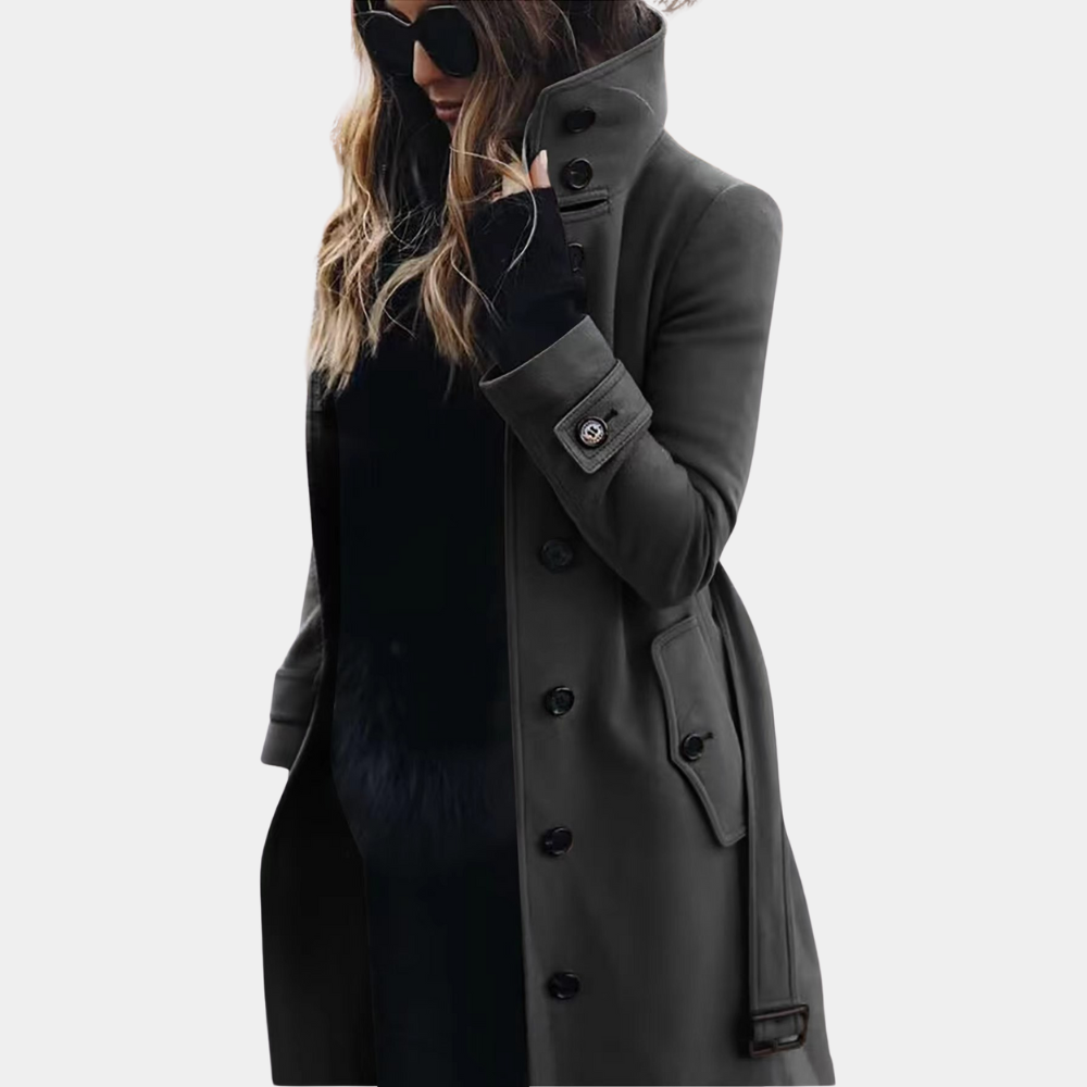 MILENA - Abrigo trench cálido y elegante para mujer - Glamorix