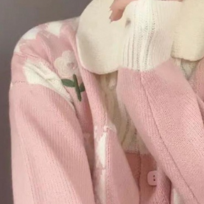 Gebreid damesvest met stijlvol patroon en relaxed fit – LORÉNA - Glamorix
