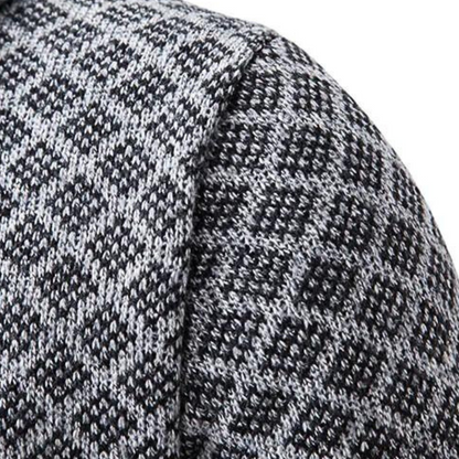 Gebreid herenvest met capuchon en ritssluiting – KAVERO - Glamorix