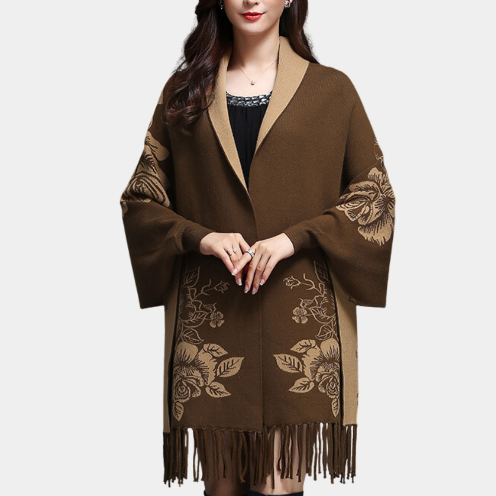 Lang losvallend damesvest met kwastdetails – LUREYA - Glamorix