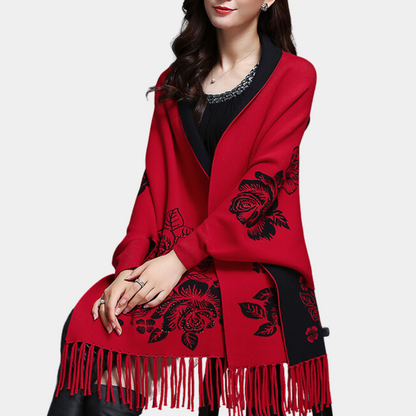 Lang losvallend damesvest met kwastdetails – LUREYA - Glamorix