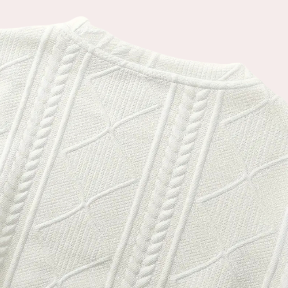 Gebreid herenoverhemd met lange mouwen en moderne pasvorm – CALVARO - Glamorix