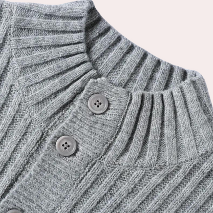 Gebreid herenvest met knoopsluiting en ribdetails – MORVEN KnitVest - Glamorix