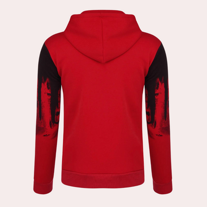 Casual heren hoodie met zachte voering en relaxte pasvorm – VELRON - Glamorix