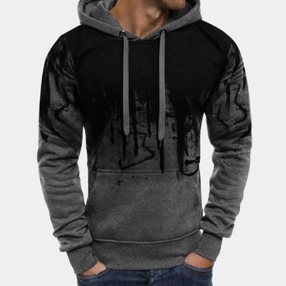 Casual heren hoodie met zachte voering en relaxte pasvorm – VELRON - Glamorix