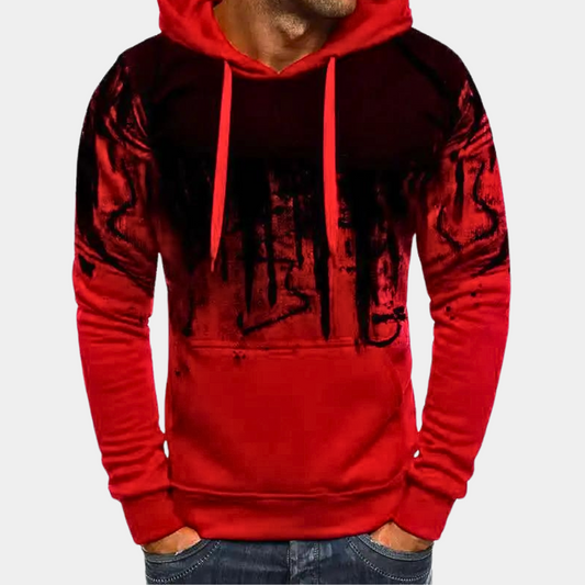 Casual heren hoodie met zachte voering en relaxte pasvorm – VELRON - Glamorix