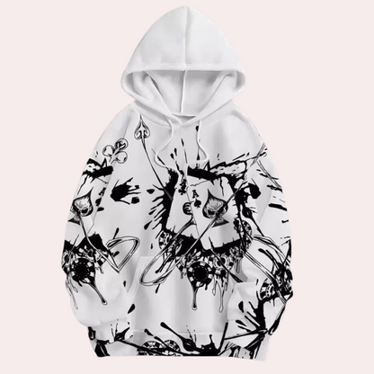 Heren hoodie met grafische print en trekkoord capuchon – VERTAGO UrbanLayer - Glamorix